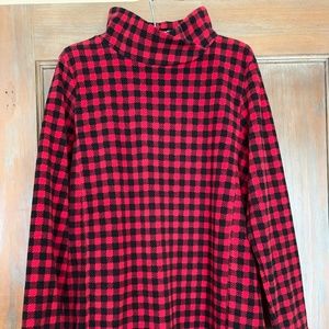 Lands' End Red & Black Plaid Tunic